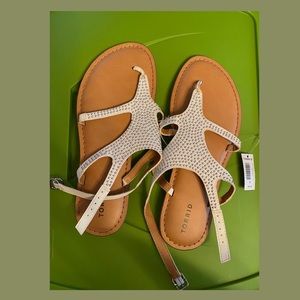 NWT White Studded Torrid Sandals